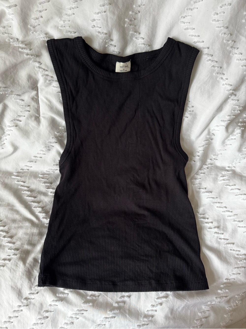 Wilfred Black Ribbed Tank Top